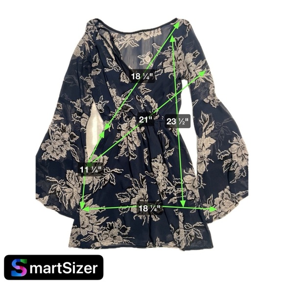 Abercrombie & Fitch Blue Boho Floral Dress - Picture 8 of 8